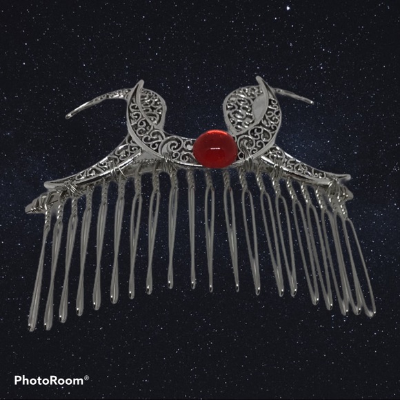 Wicca Triple Moon Goddess Hair Clip Accessory new - Picture 4 of 8